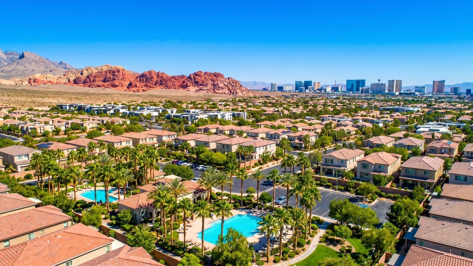 Spanish Hills, Las Vegas — guard-gated custom trophy estates on elevated terrain with panoramic Strip and valley views
